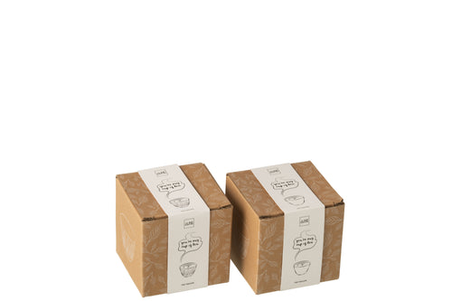J-Line theemok - metaal - wit - 2 dozen van 2 stuks