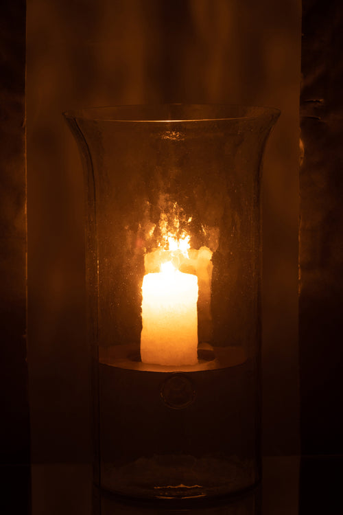 J-Line kaarshouder Bord Wazig - glas - transparant - medium - vtwonen shop