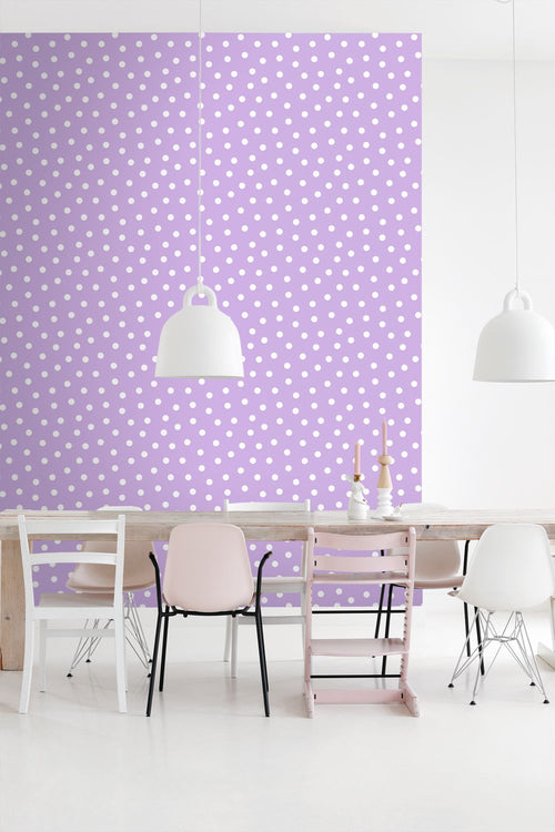 ESTAhome behang stippen paars - 50 x 900 cm - 131798