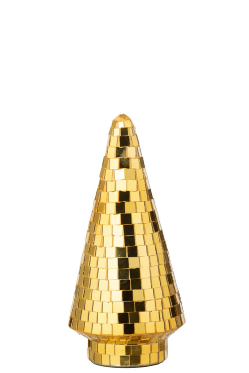 J-Line decoratie Boom Spiegel - glas - geel - medium - vtwonen shop