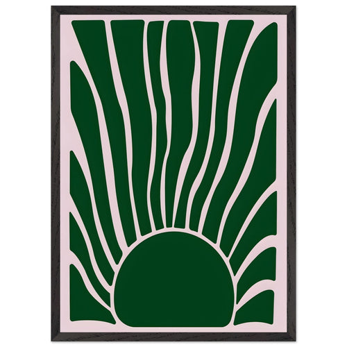 Artfulprints Poster met Lijst Matisse – Flora flow   - 50x70 cm - Donkergroen