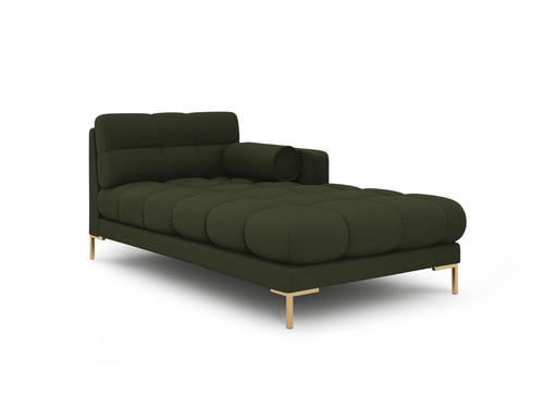 Cosmopolitan Design rechter chaise longue Bali structurele stof, groente - 185x102x75cm