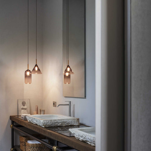 Ideal Lux EMPIRE Dome Cilinder Hangende Plafondlamp Zwart
