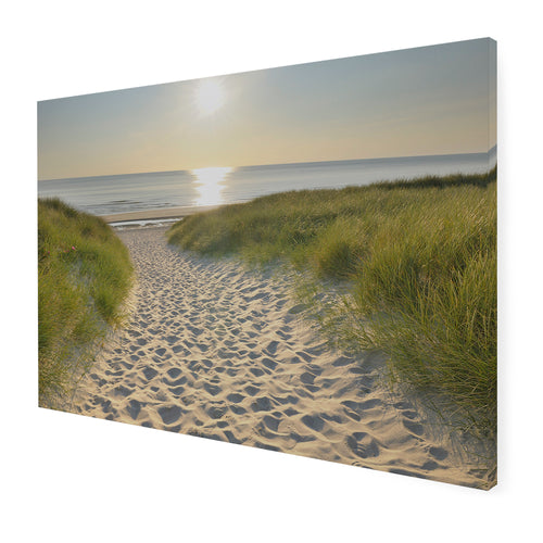 Art for the Home Buitencanvas - Strandwandeling bij Zonsopgang - 50x70cm