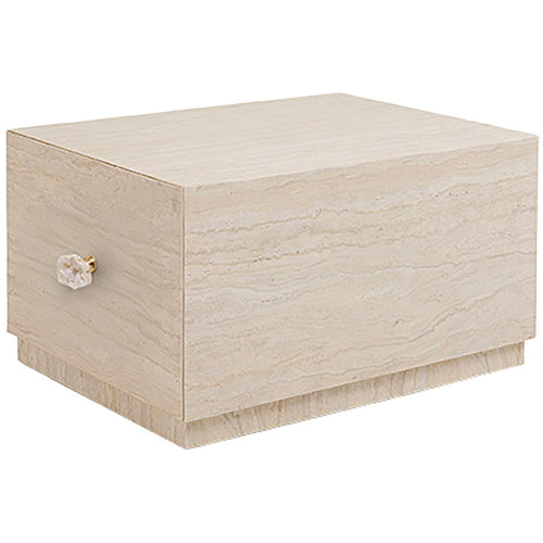 Kare Design Salontafel met lades Travertino 80x60cm