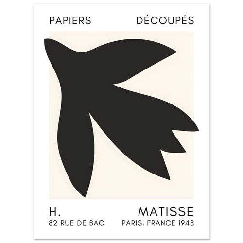 Artfulprints  Matisse – Shapes in the air black   poster 30x40 cm - vtwonen shop