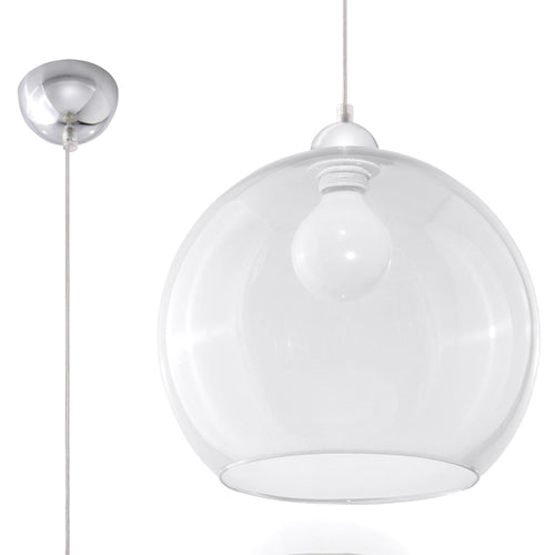 Sollux Lighting Hanglamp BALL transparant - 30x30x120cm