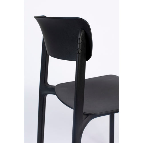 Housecraft Living Clive Tuinstoel/ Eetkamerstoelen Zwart - Set van 4