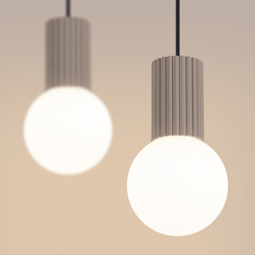 Sollux Lighting Hanglamp HALO 2L taupe - 33,5x6x120cm