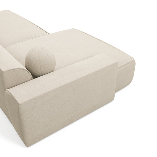 Sia Home - Hoekbanken links ANIA - Geweven stof - Crème - 260.0 CENTIMETERScm