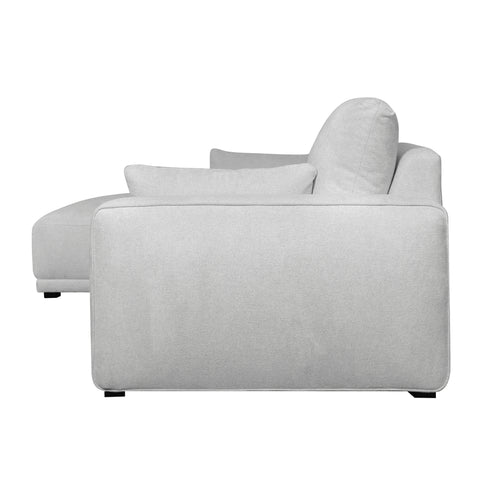 Furnhouse chaise longue bank links California - Lichtgrijs - Stof - 105x305x85