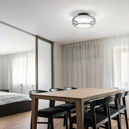 Ideal Lux TOPICO 35cm LED Bowl Semi Flush Plafondlamp Rook 3000K
