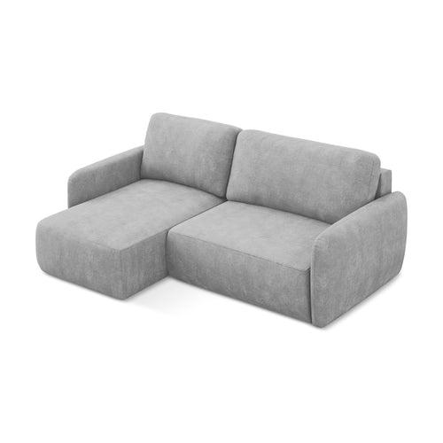 LaMiaSofa hoekbank links Corle - chenille stof - lichtgrijs - 207x148x86