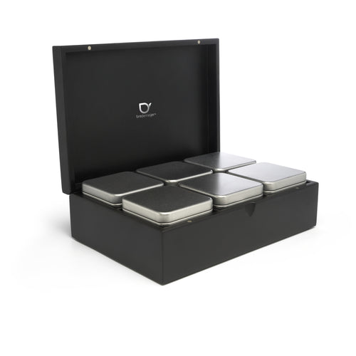 Bredemeijer - Theedoos + 6 blikjes bamboe zwart - vtwonen shop