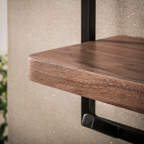 Giga Meubel Kapstok Air Solid - Bruin Hout - 6 Haken - 85x25x32cm