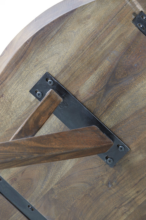 Light & Living eettafel QUENZA - Ø120x76cm - bruin - vtwonen shop