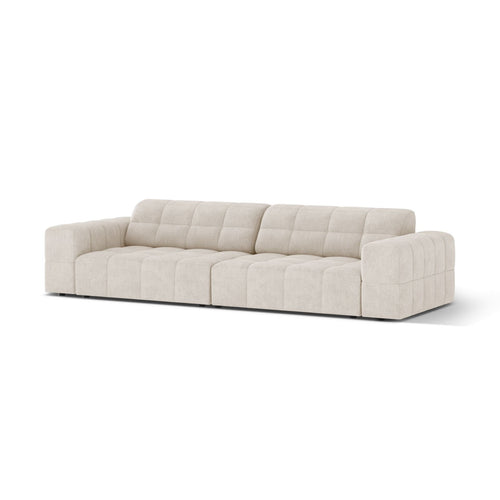 Cosmopolitan Design - Bank Chicago 4-zits, chenille lichtbeige - 102x252x78cm