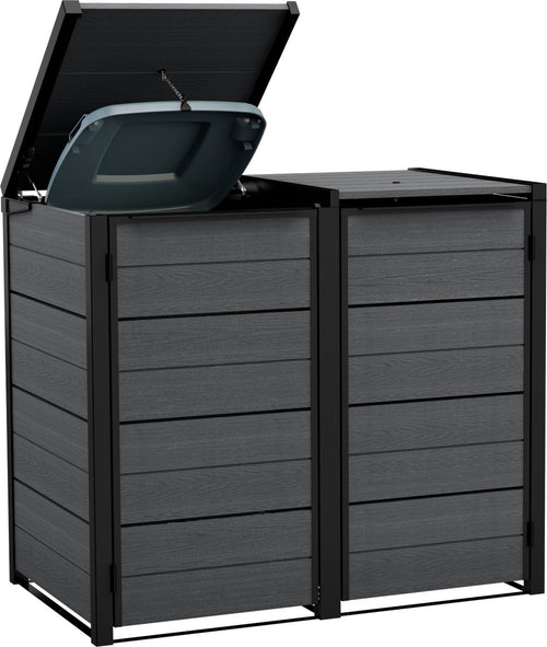 Keter Hide Away Containerberging - 2x 240L - Antraciet - vtwonen shop