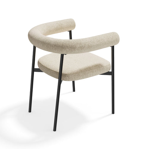 Premium Interiors - Set van 2 stoelen LOU - getextureerd fluweel crème 64cm