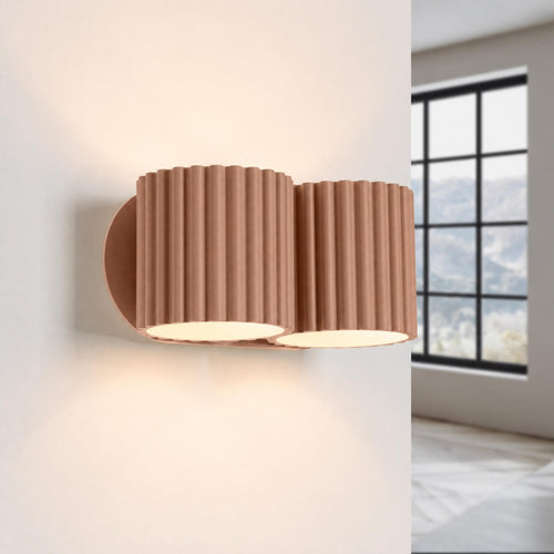 Sollux Lighting Wandlamp AURA 2 mokka G9 - 21x12x10cm