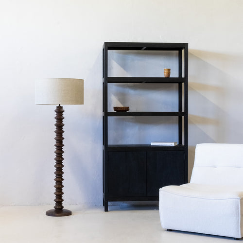 Giga Meubel Vloerlamp Alice - Walnoot - vtwonen shop