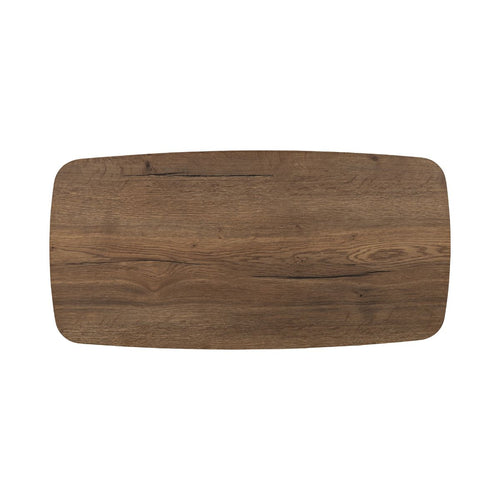 Giga Meubel Salontafel Jaimy Donkerbruin – Deens Ovaal – Melamine en Metaal – 100x50x35 cm