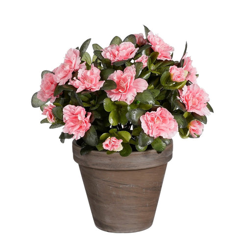 Mica Decorations Azalea Kunstplant in Bloempot Stan - H31 x Ø26 cm - Perzik