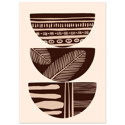 Artfulprints  Boho – Patterned stack   poster 50x70 cm - vtwonen shop