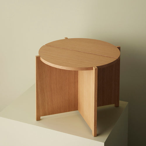 Hübsch bijzettafel Dash - mdf/okoumé fineer - ø55xh40cm