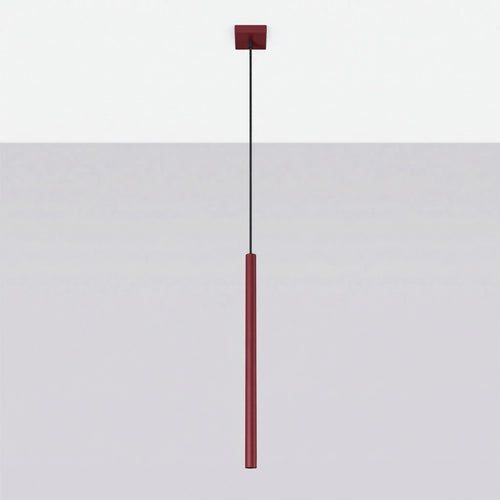 Sollux Lighting Hanglamp PASTELO 1 bordeaux - 8x8x120cm