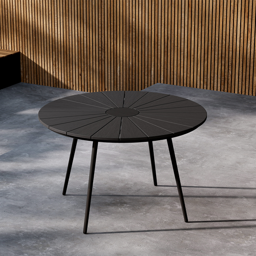 Nest outdoor Denzel Ronde Tuintafel Zwart - Ø 120 cm - vtwonen shop