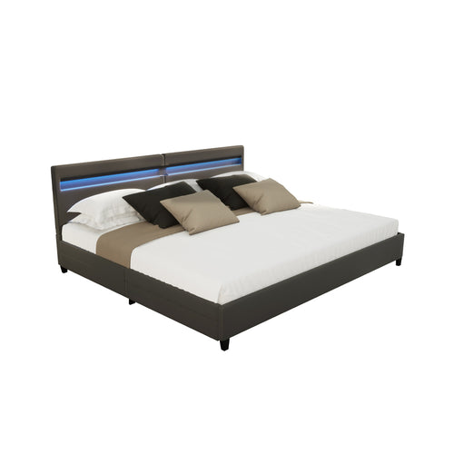 Home Deluxe LED-bed NUBE Donkergrijs - vtwonen shop