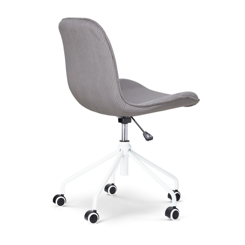 Nolon Nout-Fé Bureaustoelen Set van 2 - Rib Crème - Zwart Onderstel