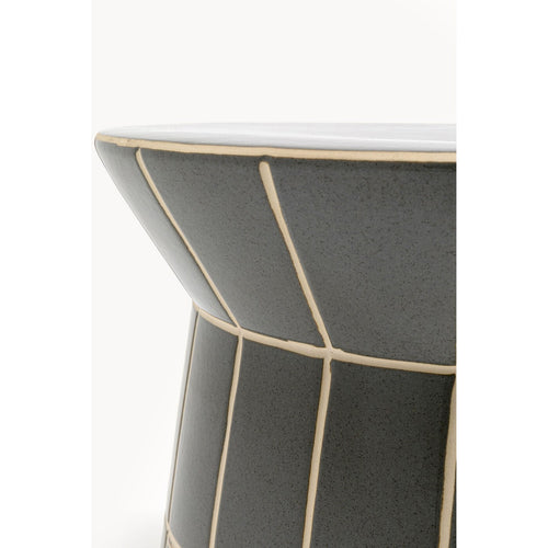 Kare Design Bijzettafel Bliss Tile Ø38cm blauw