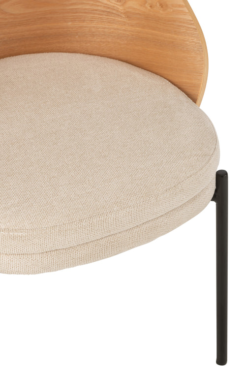 J-Line stoel Lone - multiplex/metaal - naturel/beige - vtwonen shop