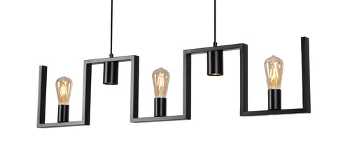 Ylumen hanglamp Row - 5 lichts - 112  x 150   cm - zwart - vtwonen shop