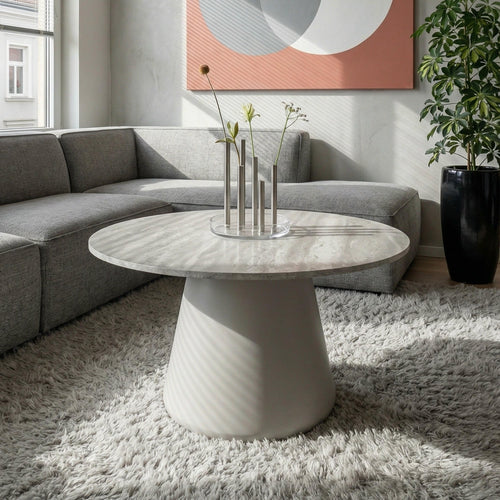 Furnhouse ronde salontafel Tango - Lichtgrijs - Ø 60 cm