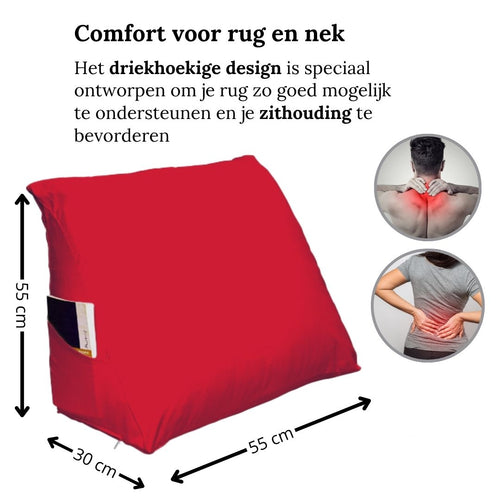 Ten Cate leeskussen - inclusief kussensloop - Rood