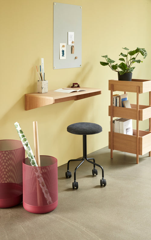 Hübsch sidetable Stack - mdf/okernfineer/eiken - 43x35xh90cm
