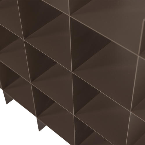 WOOOD wandrek Brik - Metaal - Mokkabruin - 60x60x15