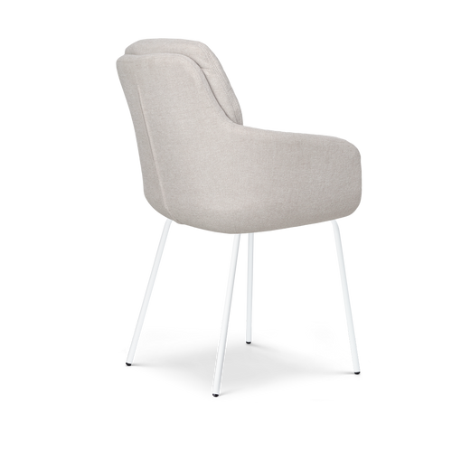 Nolon Nora-Mia Eetkamerstoel Beige - met Armleuning - Wit