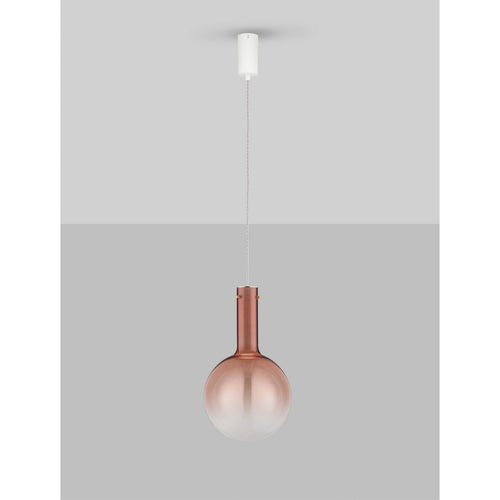 Nova Luce NOSTOS Bolvormige hanglamp voor plafond, roze, goud, mat wit, Triac dimbare LED 6W 330lm 3000K