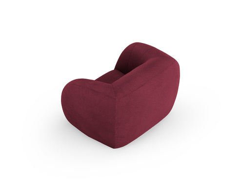 Cosmopolitan Design Fauteuil Essen boucle, bordeaux - 95x130x86cm