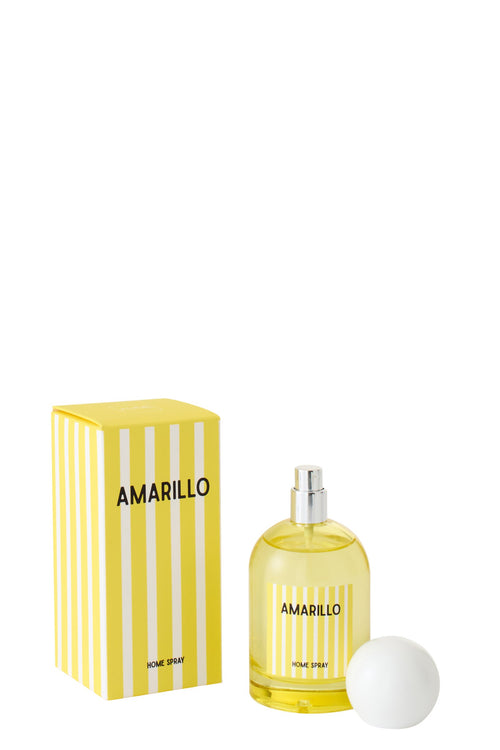 J-Line huisparfum Amarillo - Citrus Sense - glas - geel - small