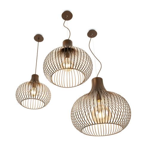 Ideal Lux Onion - 1-lichts plafondlamp bruin