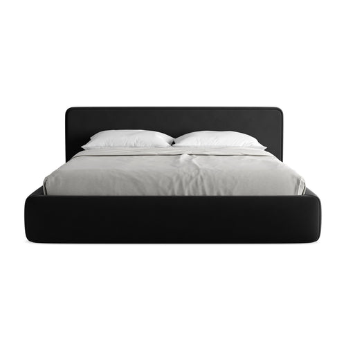 LaMiaSofa Bed met opbergruimte Firenze - velours - zwart - 220x225x82