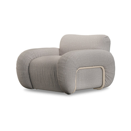 HKLIVING fauteuil Arc lounge – sneak light grey – frame sand - vtwonen shop