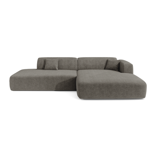 Sia Home - Rechte hoekbanken MYRA - Fluweel met patroon - Grijs - 300cm - vtwonen shop