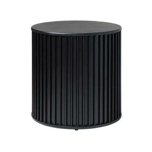 Olivine Redmer Ronde Houten Bijzettafel Ø 60 cm - Zwart - vtwonen shop