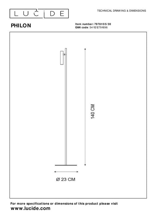 Lucide leeslamp PHILON - Geïntegreerde LED - Zwart - vtwonen shop